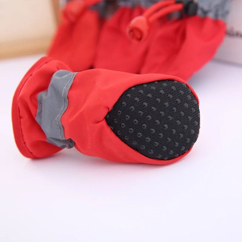 4 unids/set zapatos impermeables para perros botas de lluvia antideslizantes calzado para gatos pequeños perros cachorros botines para mascotas accesorios para patas de mascotas - imagen 4