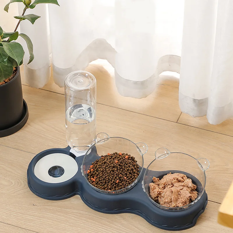 Nuevo diseño, superventas, alimentador automático 3 en 1, protección del medio ambiente para beber, suministros de plástico y seguridad para mascotas para gatos - imagen 2