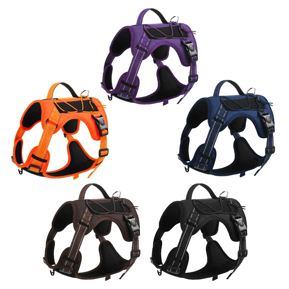 Dog Tactical Chest Harness Multifunctional Undershirt Reflective Dog Chest Harness Explosion-Proof Dog Chest Harness