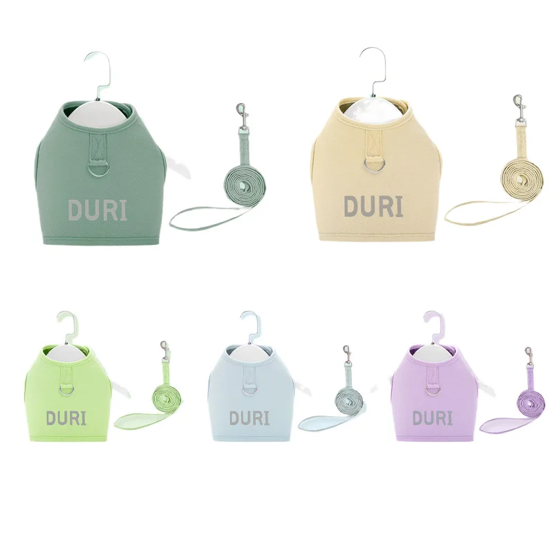 Conjunto de correa y arnés para cachorros, chaleco para perros pequeños y medianos, correa transpirable para el pecho para mascotas, Bulldog Francés, Chihuahua, caniche, suministros para mascotas - imagen 2