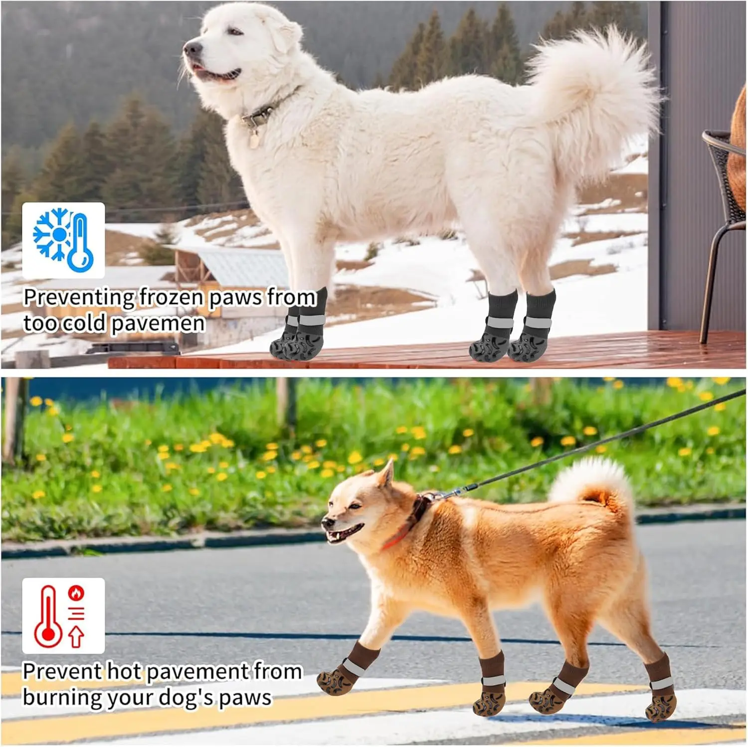 Calcetines antideslizantes para perros – Protección de patas y tracción interiores - imagen 5