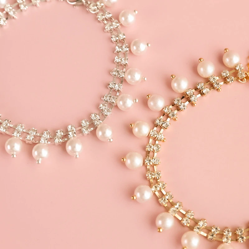 Collar de cadena de oro plateado para mascotas, accesorios de cuello para gatos, Princesa, perla, cumpleaños, diseñador de lujo, joyería ajustable para perros York - imagen 4