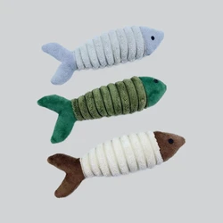 Juguete interactivo de pez para gatos – Palo de plumas suave