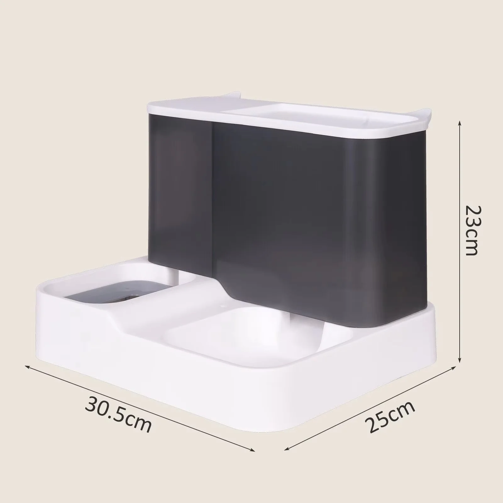 Alimentador 2 en 1 para mascotas, tazón dispensador de agua y comida, botella automática para perros y gatos, suministros de autoalimentación para mascotas, separación en seco y húmedo de gran capacidad - imagen 2