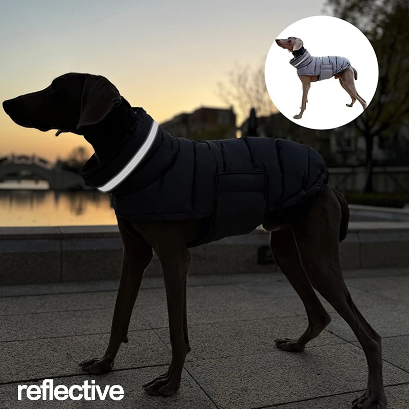 Ropa para perros, chaqueta gruesa impermeable a prueba de viento para mascotas, ropa cálida de invierno para Chihuahua, trajes de Bulldog Francés, Parka para perros grandes - imagen 4