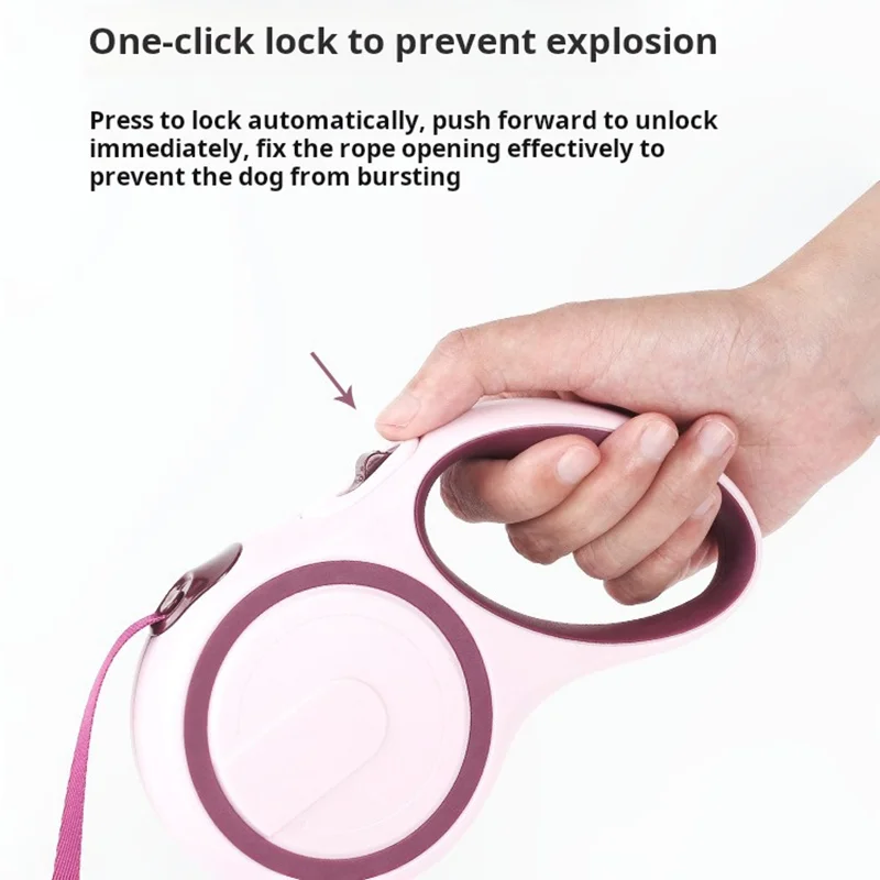 Correa para perro de 3m y 5m, Collar de ruleta retráctil para accesorios para perros pequeños y grandes, cuerda ajustable duradera para caminar, senderismo, Bulldog - imagen 3