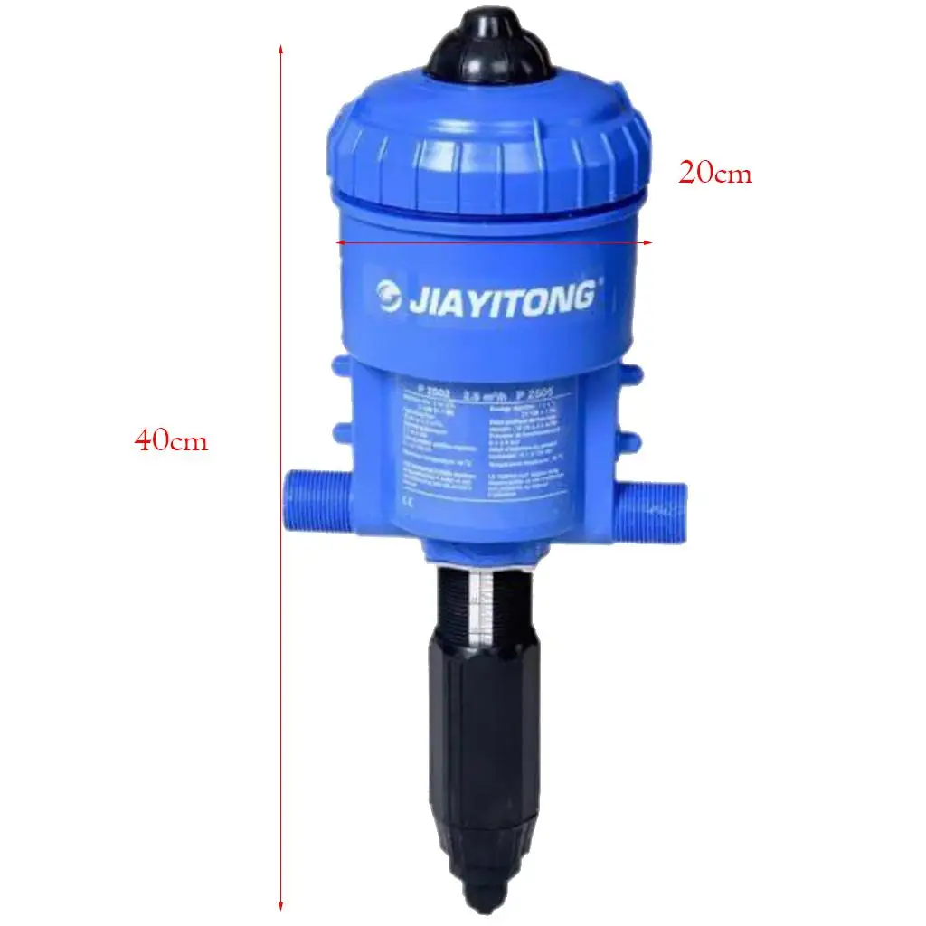 Water-driven Chemical Fertilizer Injector Automatic Dosing Pump 1%-5% Blue