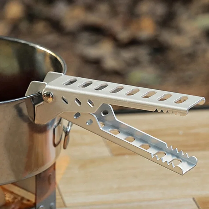 ตั้งแคมป์เดินป่า Anti-scald PAN CLAMP PAN ชาม Gripper หม้อกลางแจ้งคลิปปิกนิกบนโต๊ะอาหารอุปกรณ์เสริม Camping เครื่องครัวบาร์บีคิว