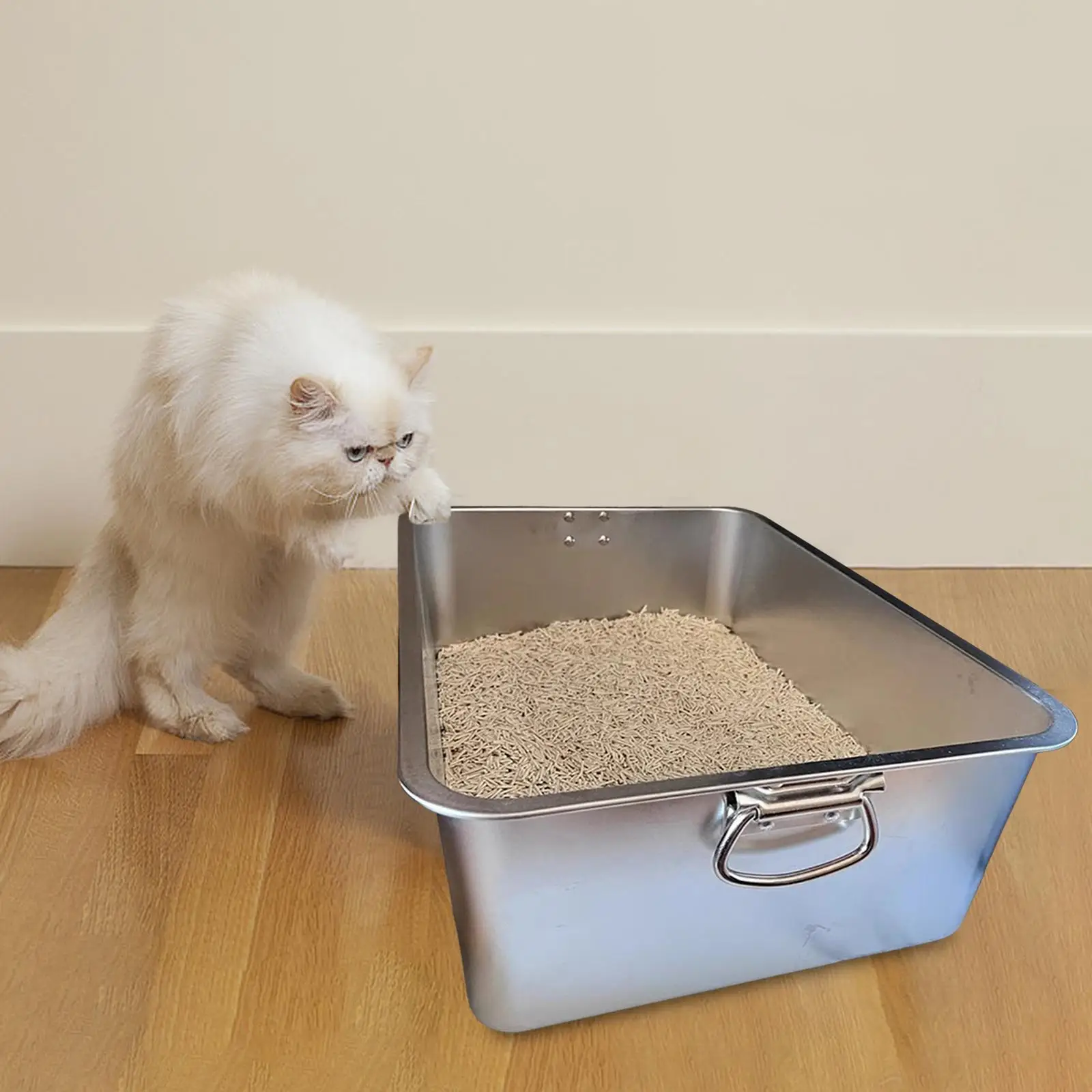 Cat Litter Box Steam Table Pan Cat Toilet Cat Cleaning Basin Pet Litter Tray