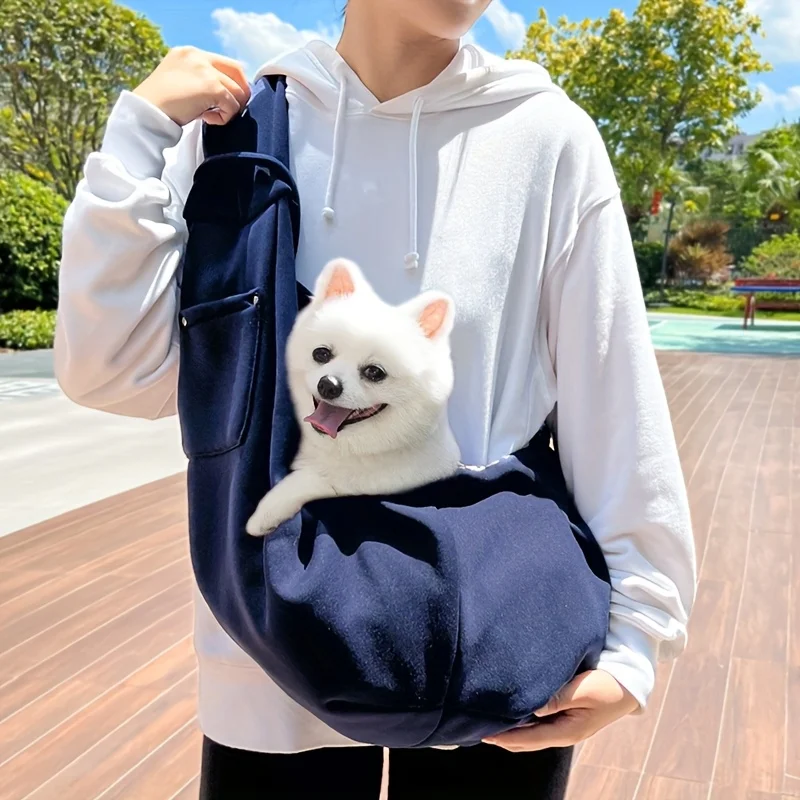 Bolsa de transporte para mascotas al aire libre, bolso de hombro portátil, bolsa para caminar para gatos, bolsa de transporte de viaje para perros pequeños y gatos, suministros para mascotas de 7,5 kg - imagen 2