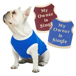 Camiseta de algodón sin mangas para perros pequeños – Rojo vino