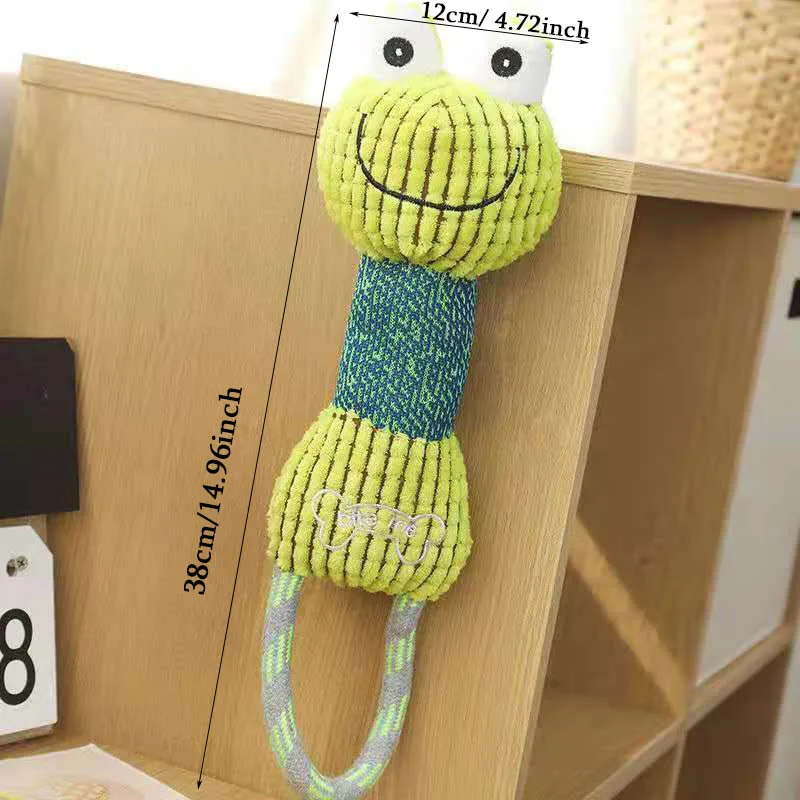 Juguete de peluche para mascotas, juguete para masticar, limpieza de dientes, juguete interactivo chirriante para perros, juguete de dibujos animados de piña, elefante, mono, producto de entrenamiento para perros - imagen 5