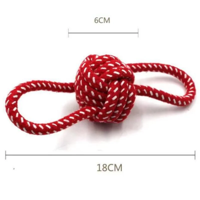 Cuerdas de juguete para perros, pelota resistente a las mordeduras, nudo, limpieza de dientes, juguete para perros, molienda de dientes, entrenamiento de cachorros, productos para mascotas - imagen 5