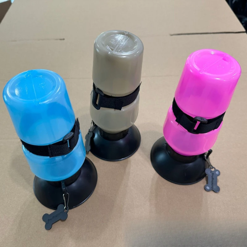 Botella de agua portátil para mascotas, taza para beber al aire libre de 500ml con cuenco alimentador para apretar, diseño a prueba de fugas para caminar, senderismo y viajes - imagen 3