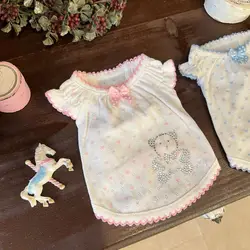 Vestido floral con lazo para cachorro pequeño – Ropa dormir suave