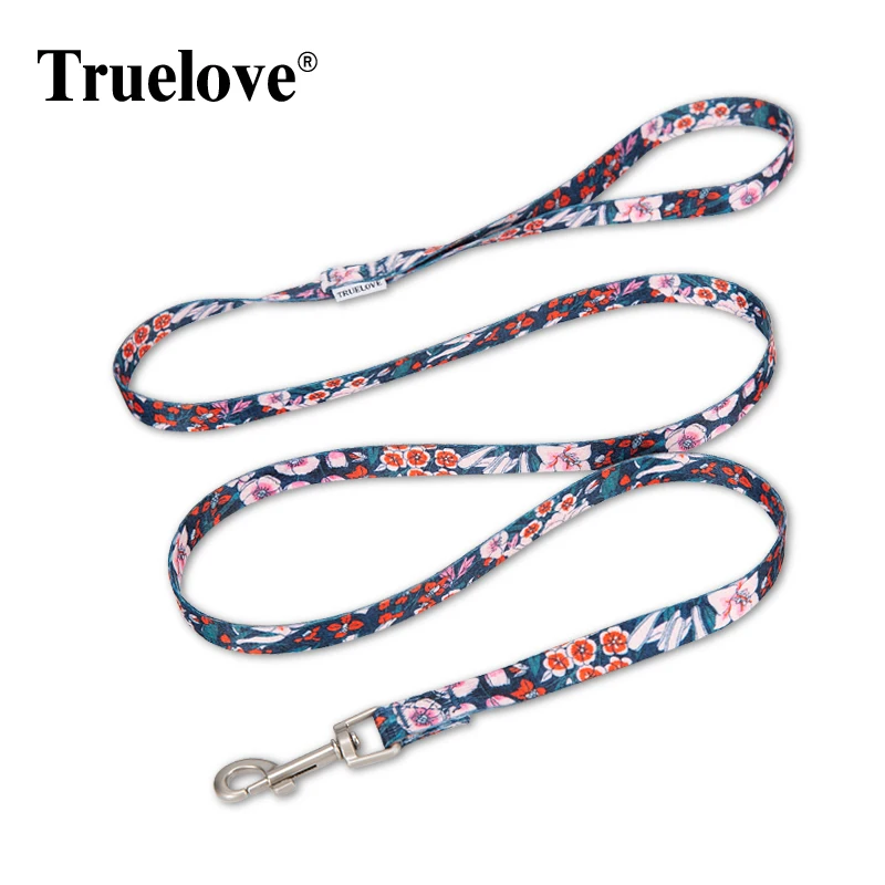 Truelove-Correa Floral para mascotas, diseño de primavera, perros pequeños, niñas, gatos, cuerda ligera, entrenamiento para correr, correa para perros de poliéster TLL3113 - imagen 3