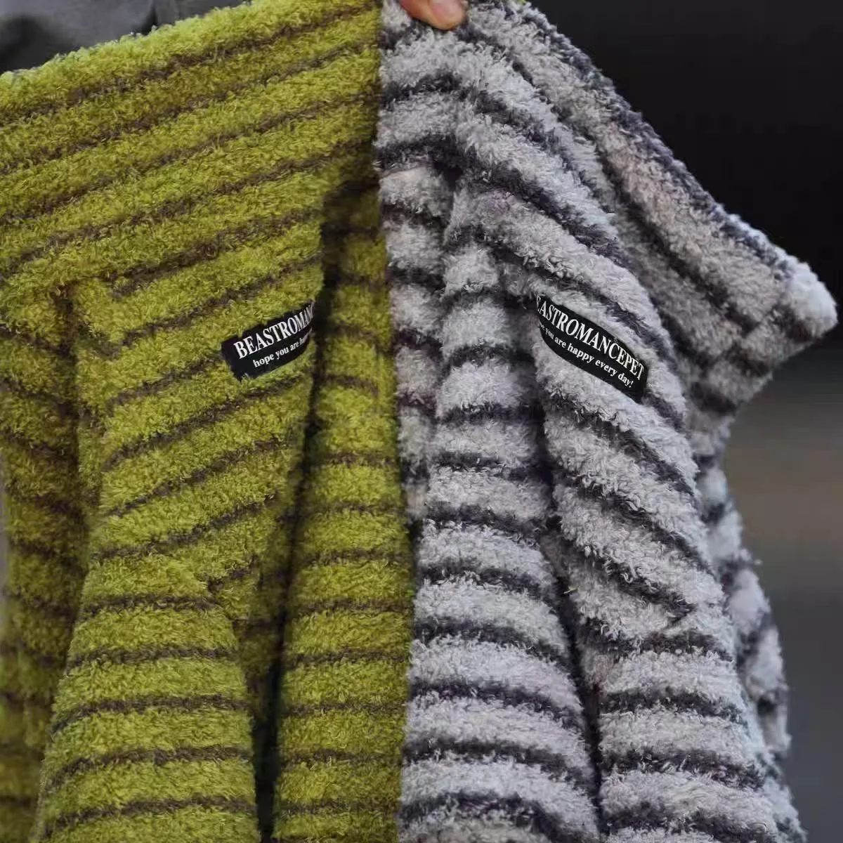 Suéter para perros 3XL para perros grandes, jersey de lana a rayas para perros, jersey de cuello alto, traje de invierno para mascotas para Labrador Retriever - imagen 5