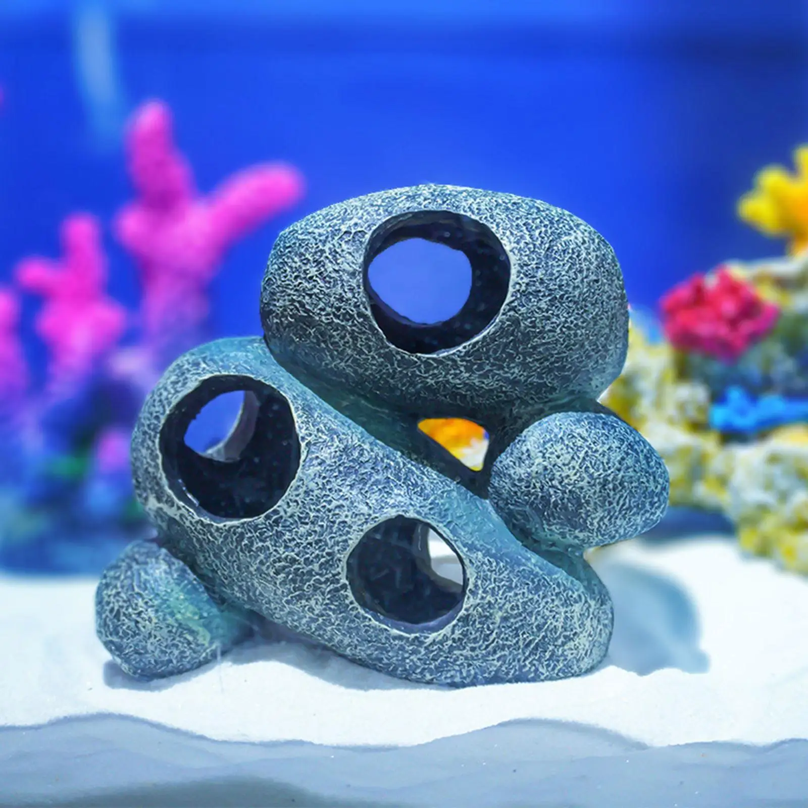 Aquarium Hideaway Rock Artificial Hide Cave for Desktop Living Room Aquarium