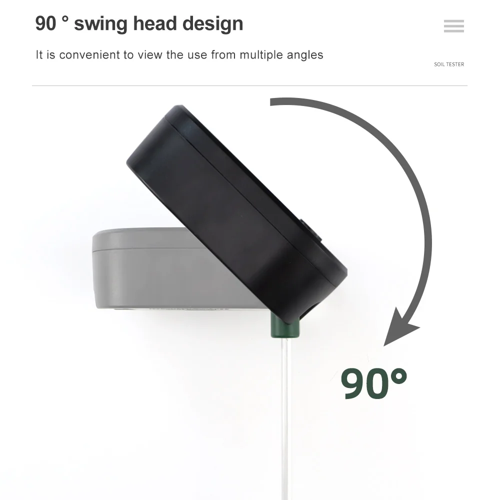 Medidor de PH del suelo 4/5 en 1, higrómetro de luz solar LCD Digital para jardín, plantas, flores, Monitor de temperatura, Sensor, herramienta de prueba de humedad ambiental - imagen 4
