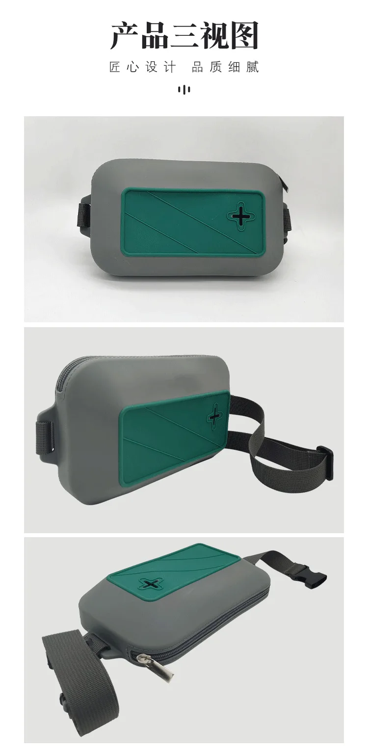 Bolsa de silicona guardada en mochila pequeña