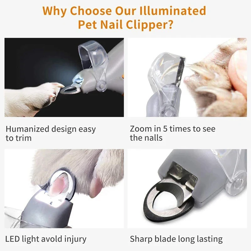 Cortaúñas LED para perros y gatos – Corte preciso y seguro - imagen 5
