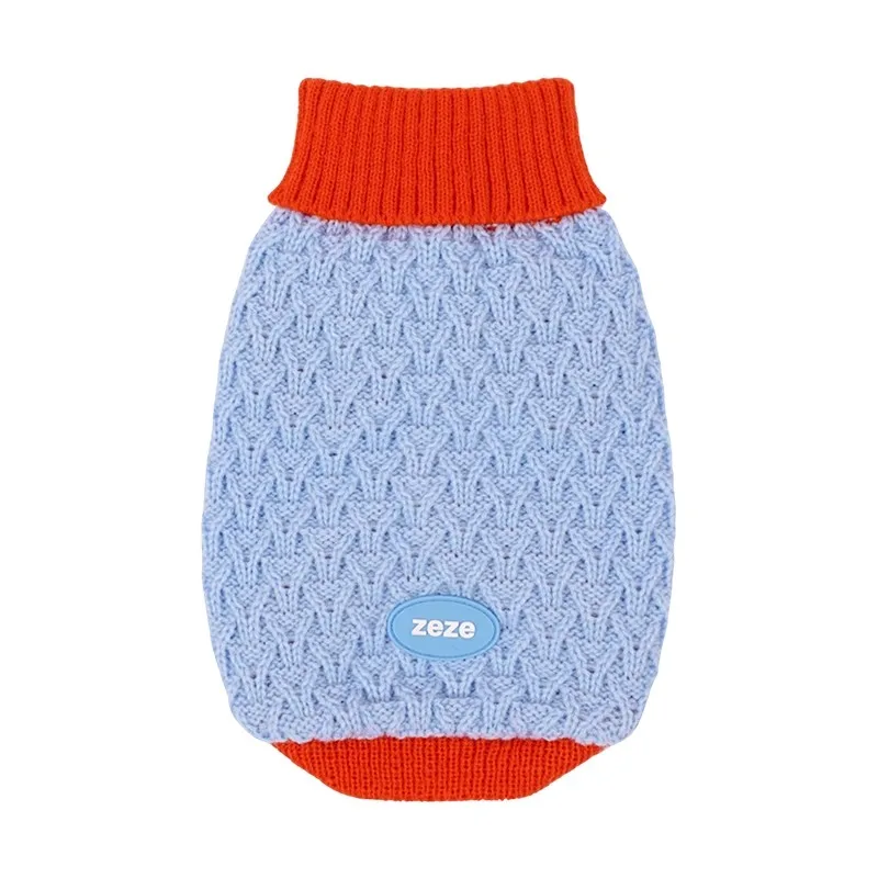 Suéter azul para galgo italiano, abrigo suave de 2 patas tejido a mano para perros pequeños, ropa de descanso cálida para perros pequeños - imagen 5