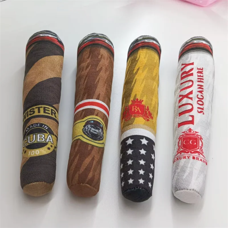 Divertidos juguetes interactivos para perros, diseño de cigarros, juguetes de peluche para mascotas chirriantes, rechinar los dientes, juguete creativo para masticar para perros pequeños y medianos - imagen 5