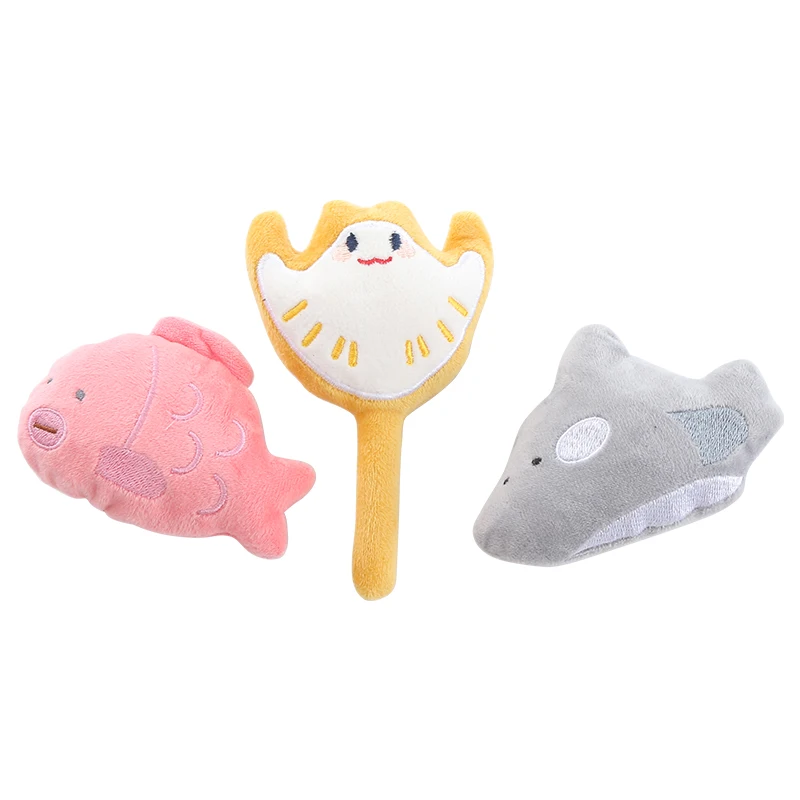 Juguetes de peluche para gatos de la serie Ocean, incluye papel de sonido para acompañar los divertidos suministros para mascotas - imagen 3