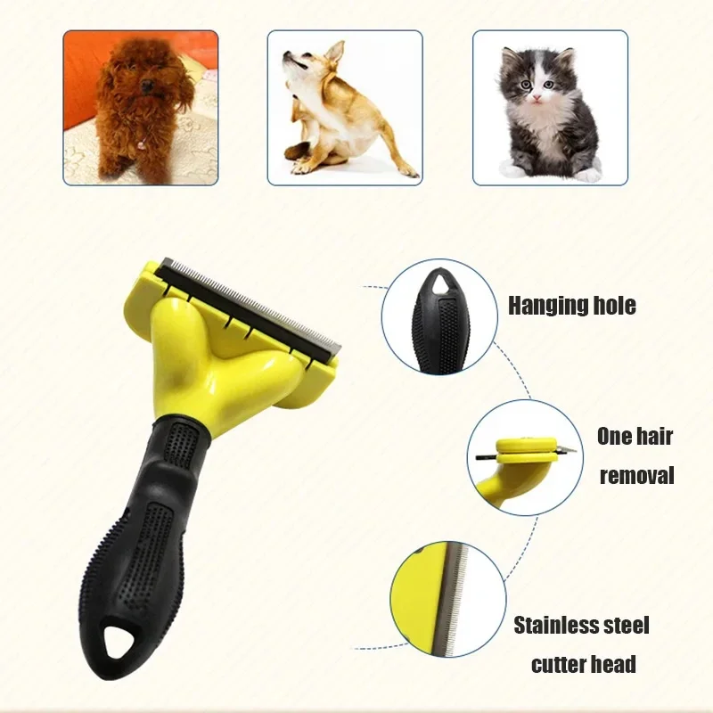 Furmines-removedor de pelo para mascotas, pelos de cepillo para perros y cachorros, peine de aseo para gatos, herramientas para cortar pelo, suministros para mascotas - imagen 3