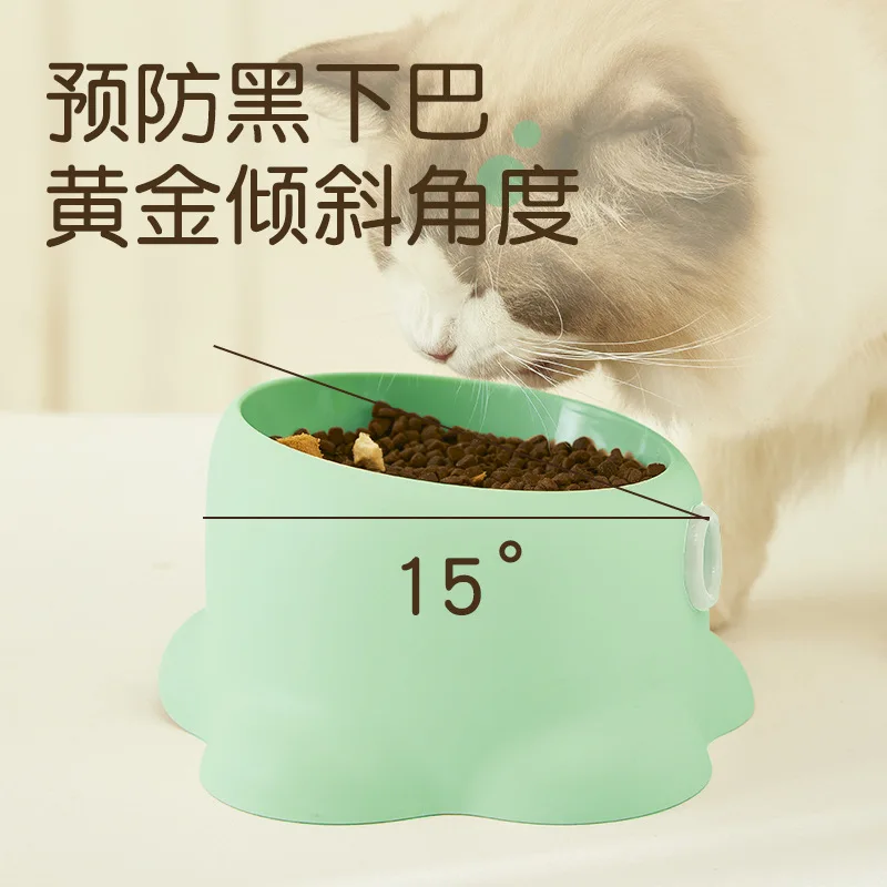 Cuencos para gatos, cuenco de comida para perros, cuenco de alimentación de agua potable antibacterno, cuenco de comida de gran capacidad, cuenco oblicuo de arroz para mascotas, suministros para perros - imagen 3