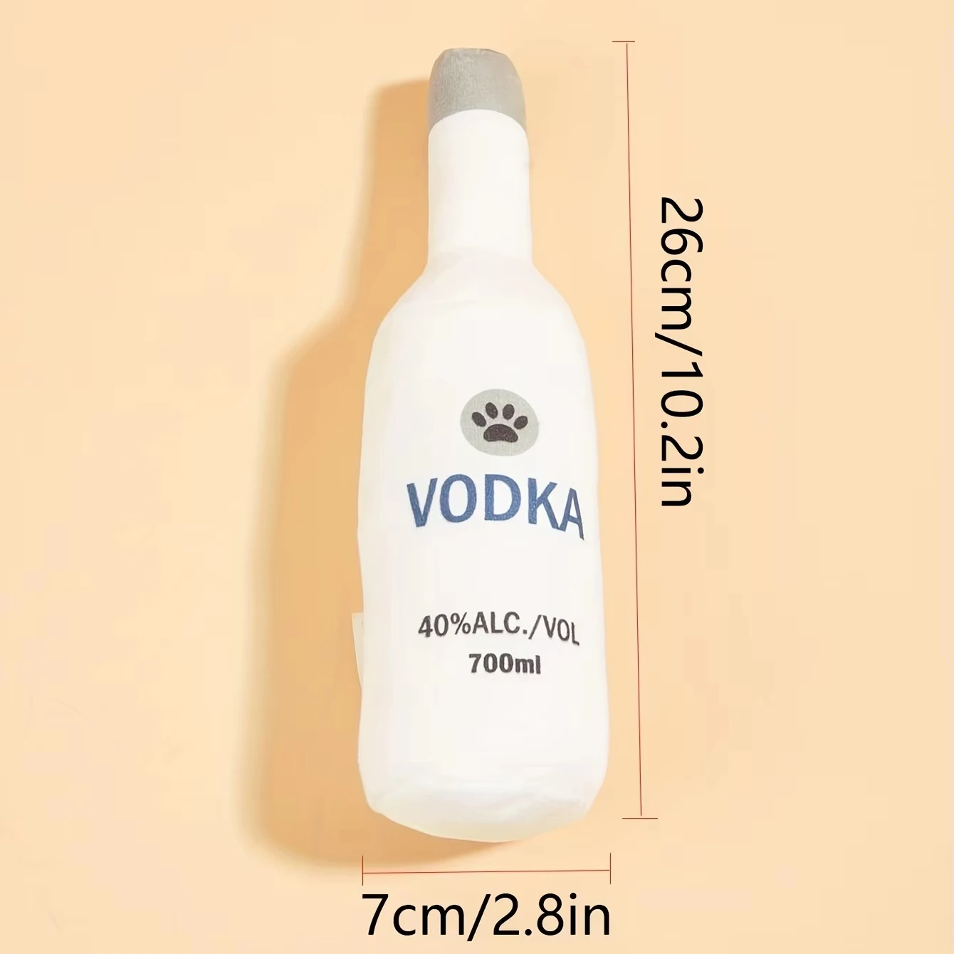 Juguete de peluche con diseño de botella de vino, juguetes para masticar duraderos para suministro interactivo para perros, 1 ud. - imagen 4