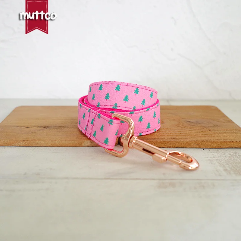 MUTTCO-collar de perro con hebilla de metal grabada, etiqueta de identificación personalizada de árboles de Navidad, placa de identificación antipérdida para mascotas, 5 tamaños, UDC218