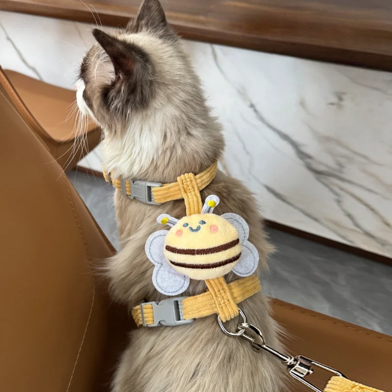 Arnés antifuga tipo chaleco para gatos con correa desmontable - imagen 3