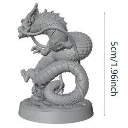 Figura de dragón chino miniatura de resina – Decoración de escritorio coleccionable
