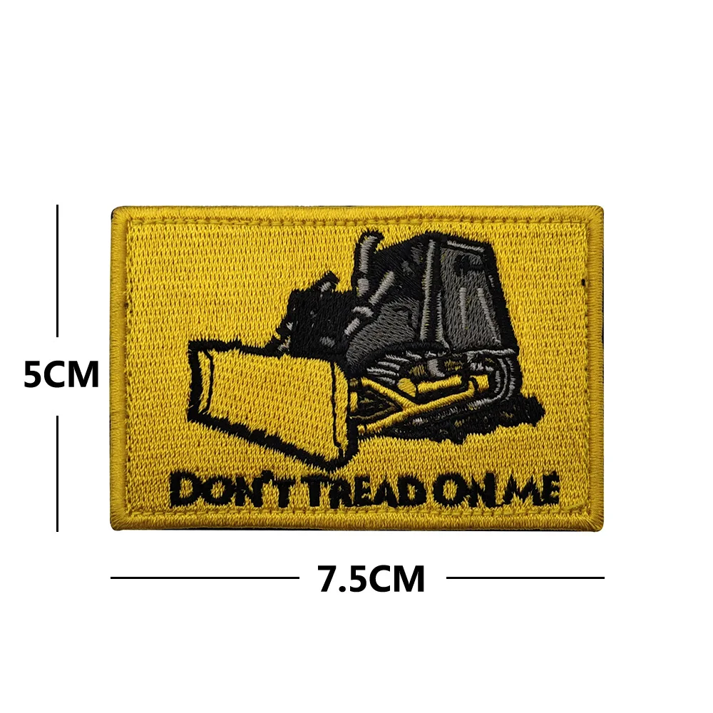 No marcan en mí parche bordado brazalete insignia aplique adorno Bulldozer parches bordados tácticos militares - imagen 4