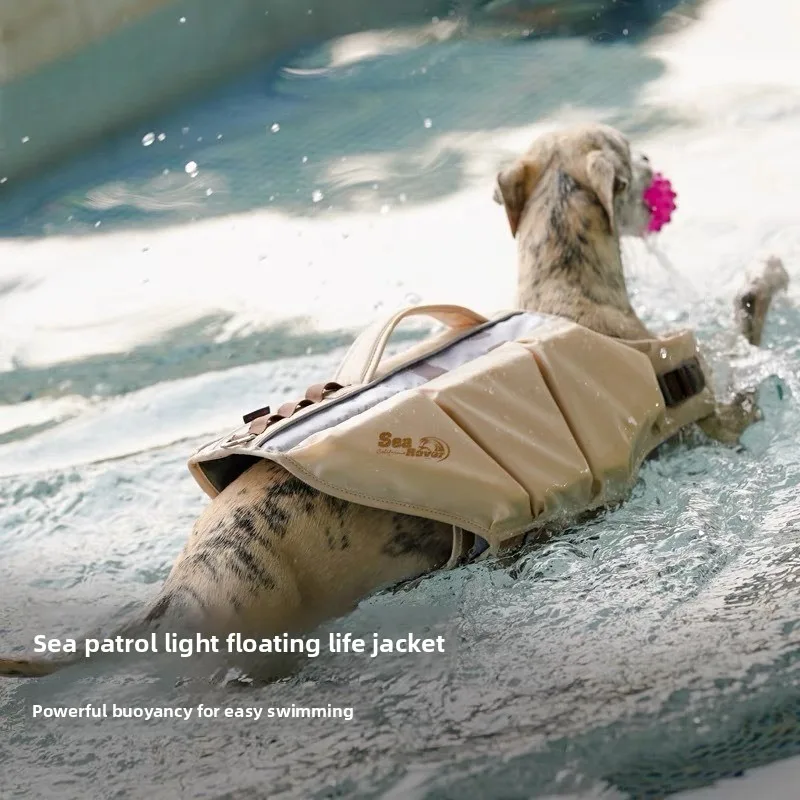Chaleco salvavidas de verano para mascotas, ropa de alta flotabilidad, traje de baño para mascotas al aire libre, chaleco de seguridad para surf, accesorio antivaho para perros junto al mar - imagen 3