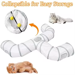 Túnel de Juego Plegable para Conejos y Hámsters - Escondite Interactivo