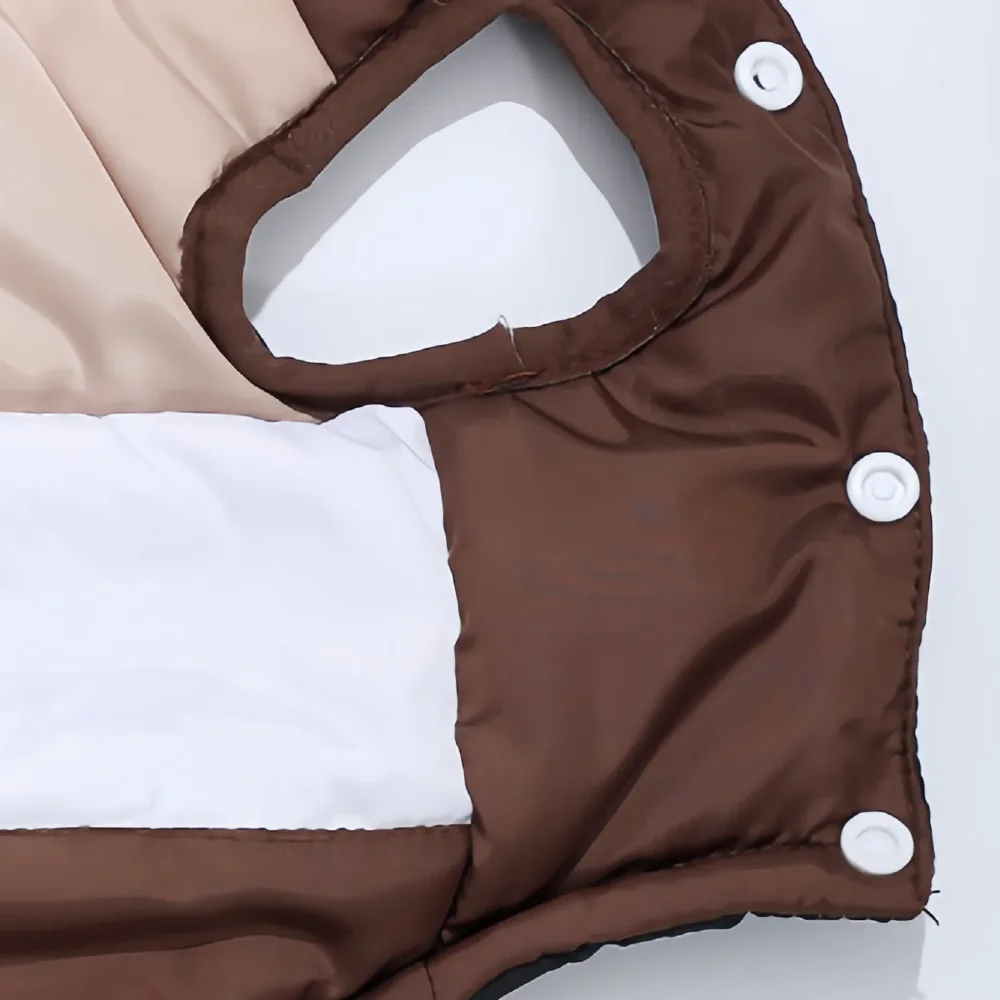 Ropa cálida a prueba de viento para perros con anillo en D, chaqueta de invierno para mascotas para perros pequeños y medianos, trajes impermeables para mascotas, abrigo para Chihuahua y Yorkshire - imagen 4