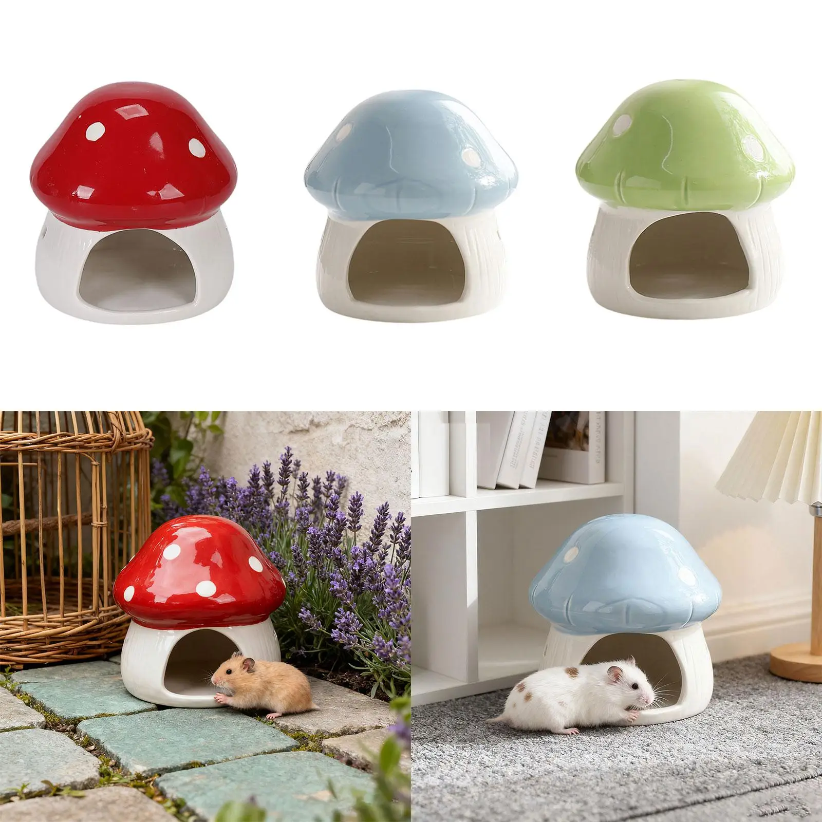Ceramic Hamster House Small Animal Hideout for Chinchilla Small Animals Rats