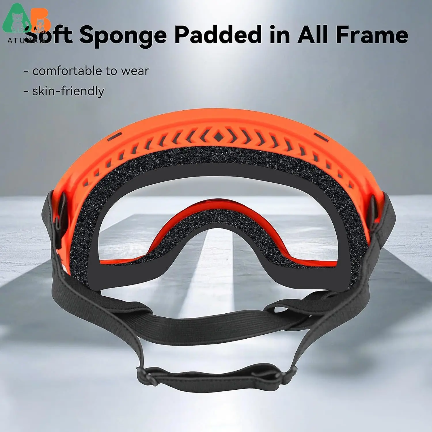 ATUBAN Gafas transparentes para perros grandes, ocular ancho y marco suave, protección ocular para perros que conducen, resistente al viento y al polvo, ajustables - imagen 3