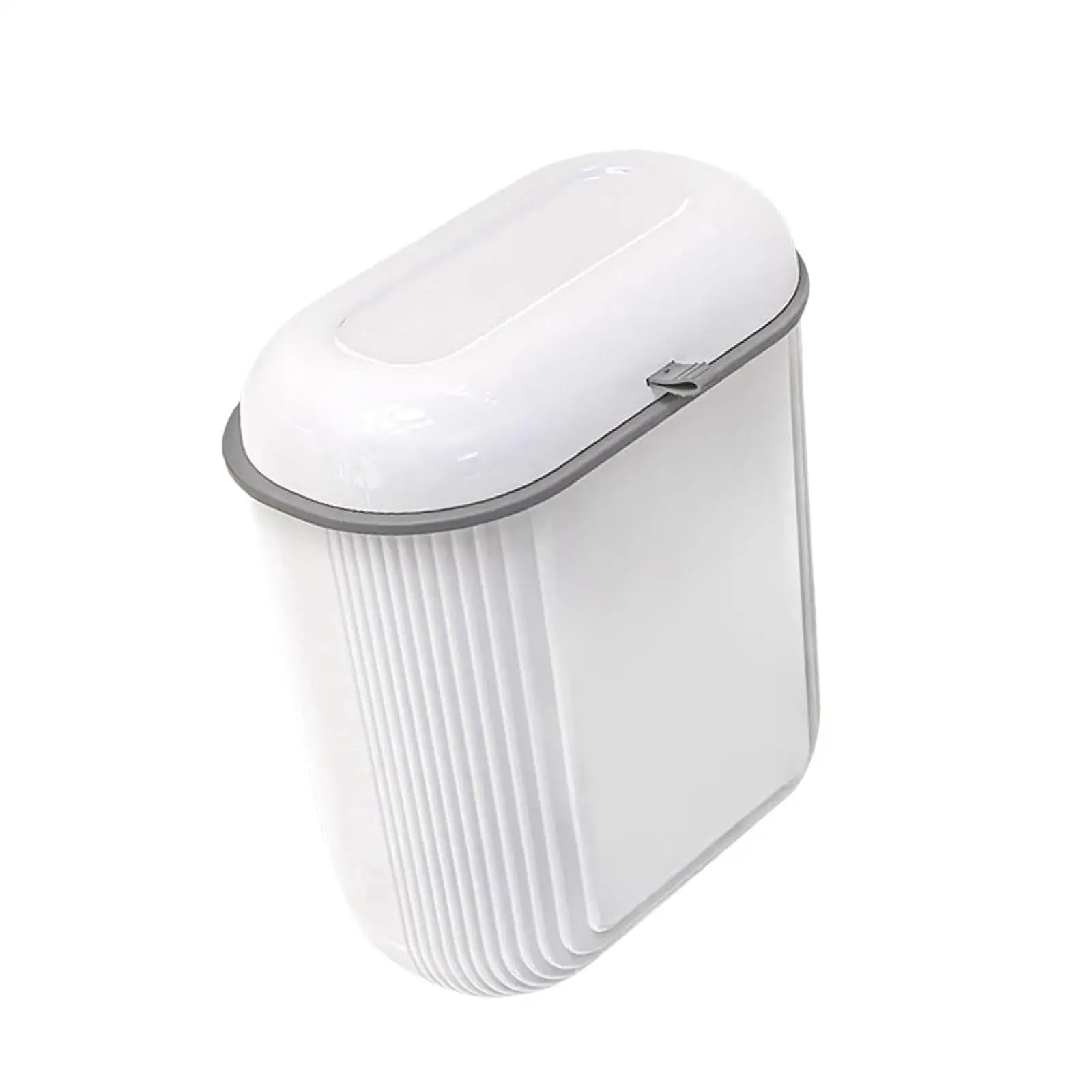 Hanging Trash Can with Lid 12L Stylish Waste Bin Wall Mounted Garbage Can Kitchen Compost Bin for Bathroom Office RV Liveroom