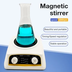 Agitador magnético eléctrico de 1L, agitadores C2, máquina agitadora, mezclador de Control de velocidad de 2200r/min, suministros de laboratorio, enchufe UE, Reino Unido y EE. UU.