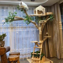 Árbol raspador grande para gatos – Torre de escalada interior