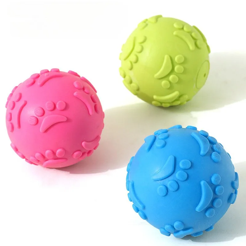 Pet Squeak Balls Toys for Dogs Chewy Resistant Teeth Grinding Supplies Puppy Indoor Interactive Play Products Throw Training Toy - imagen 5