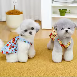 Vestido floral para perros pequeños – Algodón para Chihuahua y Bulldog Francés
