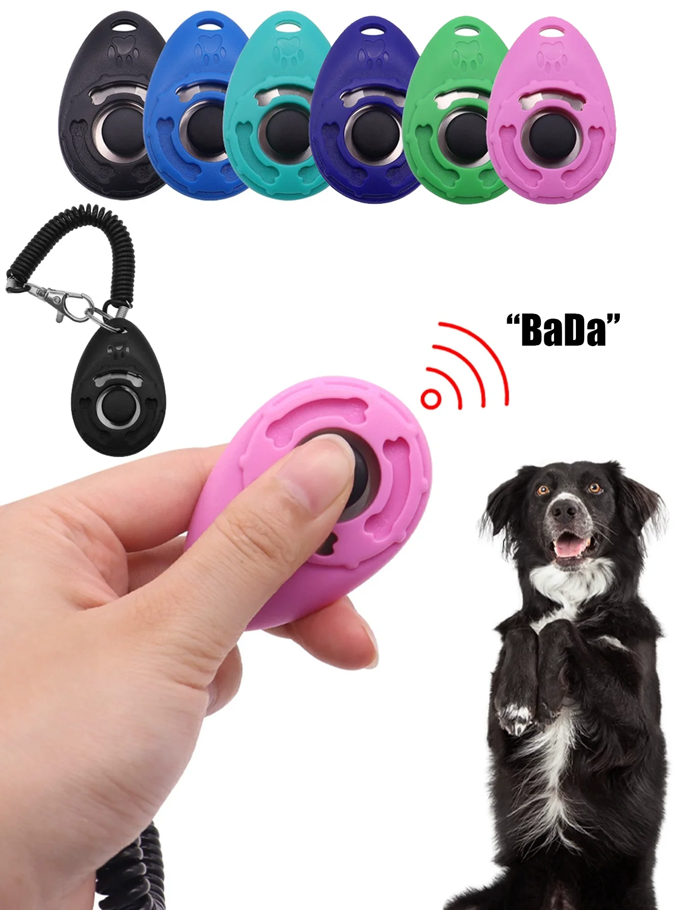 Clicker adiestramiento para perros con correa muñequera