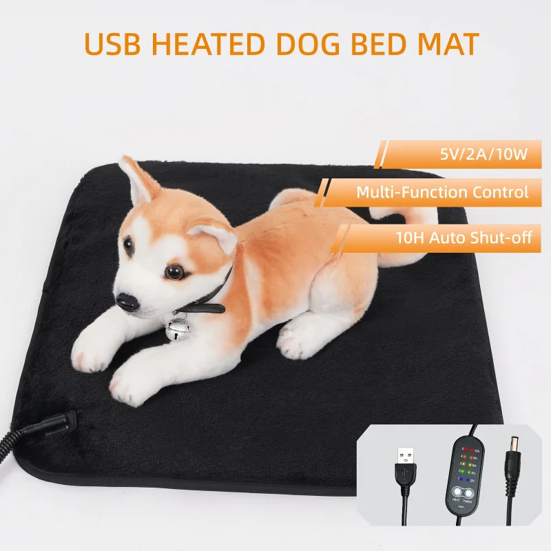 Manta eléctrica para mascotas, calentador pequeño enchufable USB de temperatura constante para perros y gatos, adecuado para gatos y perros pequeños - imagen 3