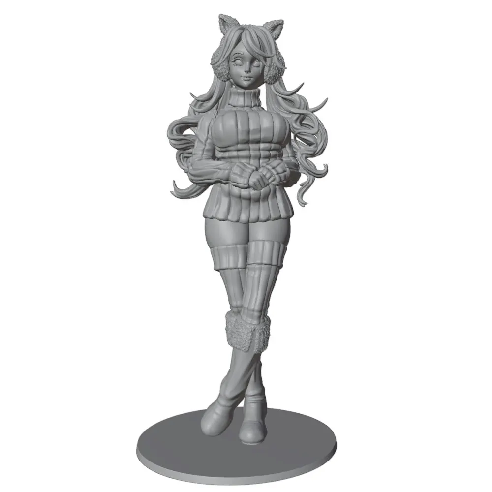 Kit miniatura figura con orejas de gato 1/24 – DIY sin pintar