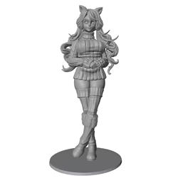 Kit miniatura figura con orejas de gato 1/24 – DIY sin pintar