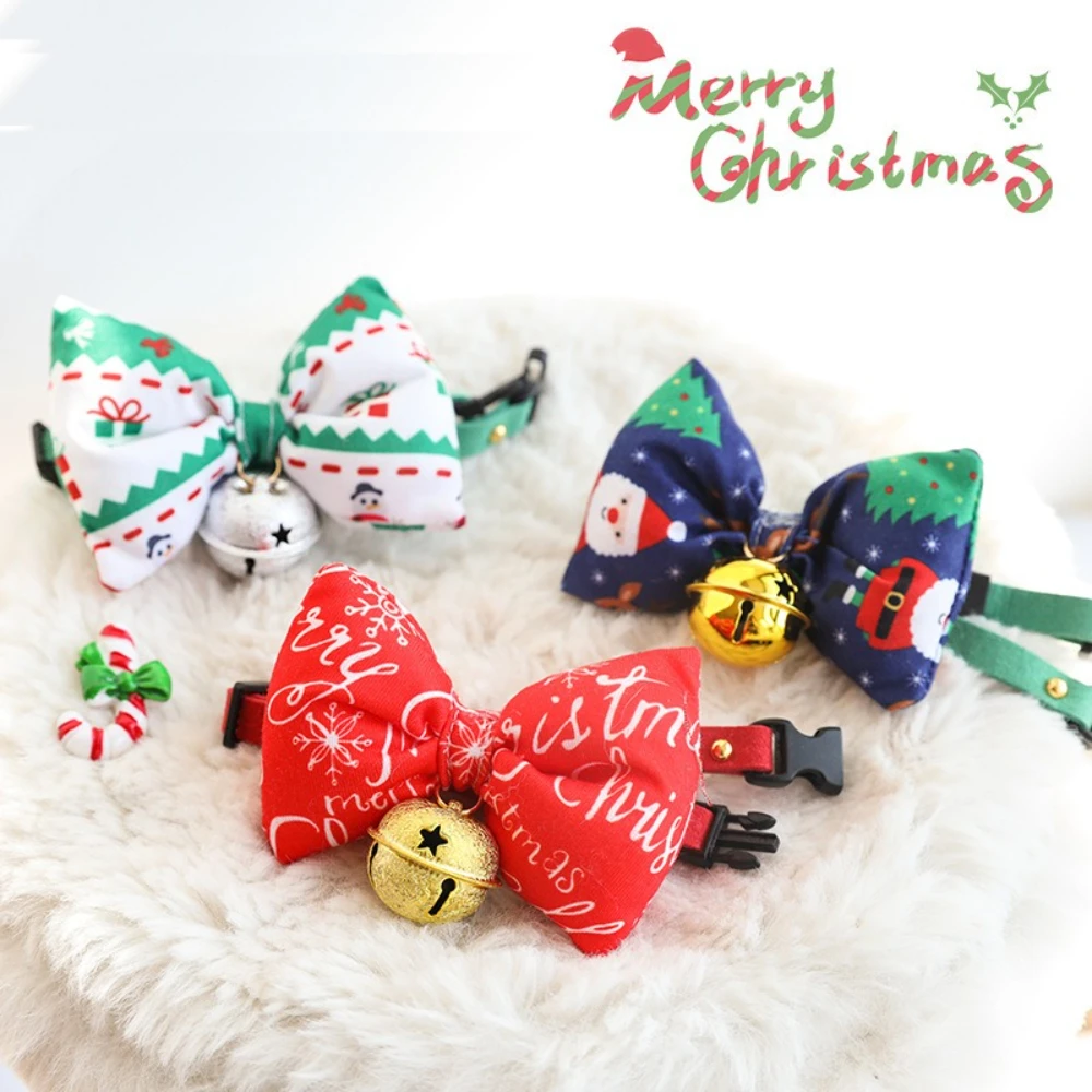 Collar con lazo navideño para gatos y perros pequeños – Decorativo - imagen 2